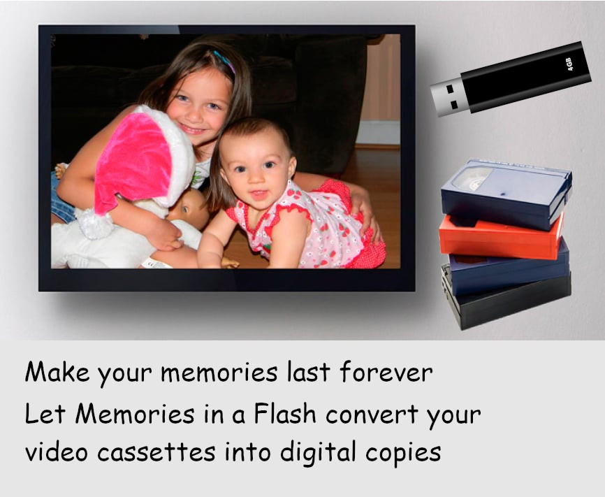 Let Memories In A Flash convert your video cassettes into digital copies